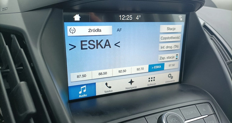 Ford Kuga cena 84900 przebieg: 141100, rok produkcji 2018 z Biała Podlaska małe 379